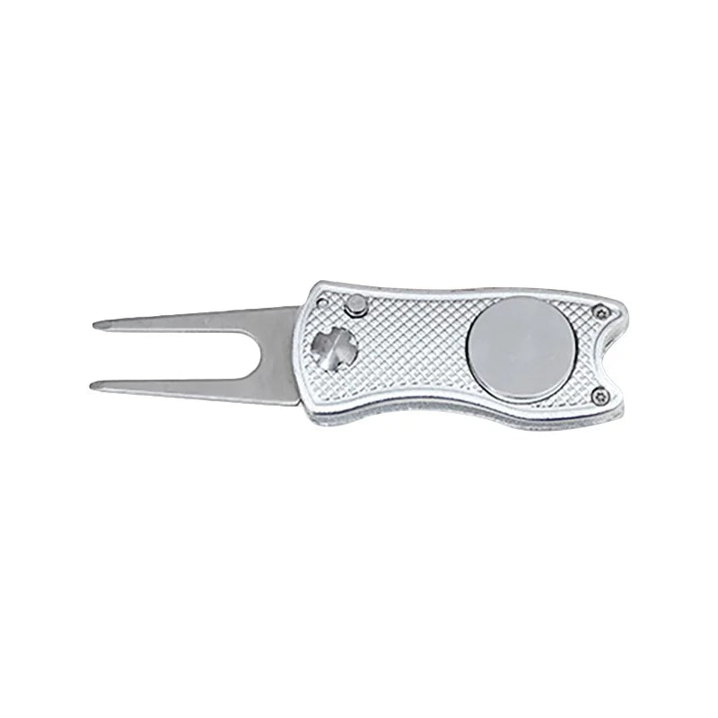 Foldable Golf Divot Tool with Magnetic Ball Marker